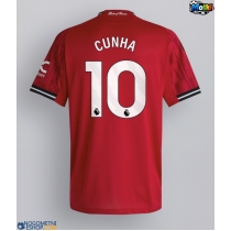 Moški Nogometni dresi Manchester United Matheus Cunha #10 Domači 2025-26 Kratek Rokav